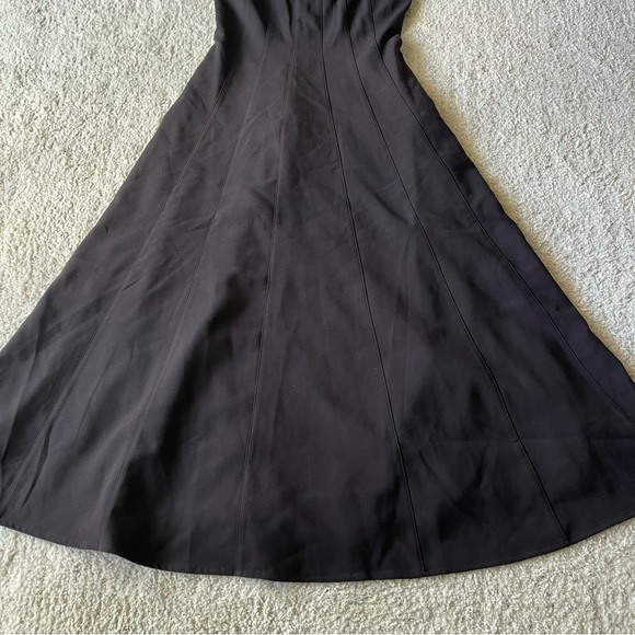 NEW STAUD Charlotte Cap Sleeve Midi Dress in Black Size 6 - Picture 8 of 12